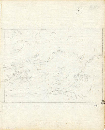 Tempête sur la côte (titre factice), Olivier Perrin, 1810 vers