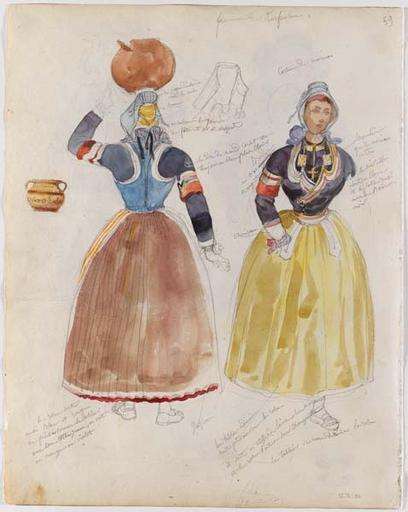 femme de Kerfeunteun (titre inscrit), François Hippolyte Lalaisse, 1843