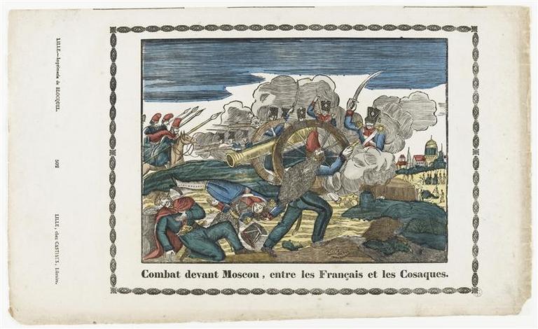 COMBAT DEVANT MOSCOU, ENTRE LES FRANCAIS ET LES COSAQUES (titre inscrit)_0