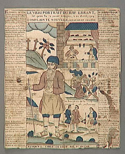 LE VRAI PORTRAIT DU JUIF ERRANT, / TEL QU'ON L'A VU PASSER A AVIGNON, LE 22 AVRIL, 1784 / COMPLAINTE NOUVELLE, SUR UN AIR DE CHASSE. (titre inscrit)_0