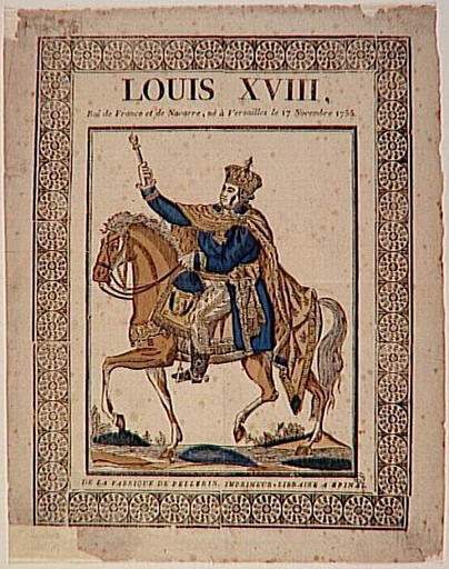 LOUIS XVIII, Roi de France et de Navarre, né à Versailles le 17 Novembre 1755. (titre inscrit)_0