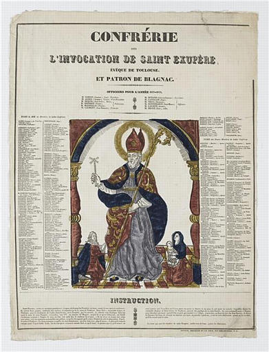 CONFRERIE / SOUS / L'INVOCATION DE SAINT EXUPERE (titre inscrit)_0
