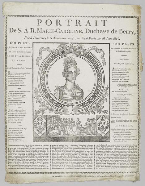 PORTRAIT DE S.A.R. MARIE CAROLINE, DUCHESSE DE BERRY (titre inscrit)_0