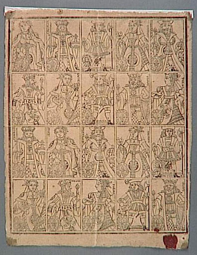 Cartes à jouer (au portrait de Paris), 20 figures (titre factice)_0