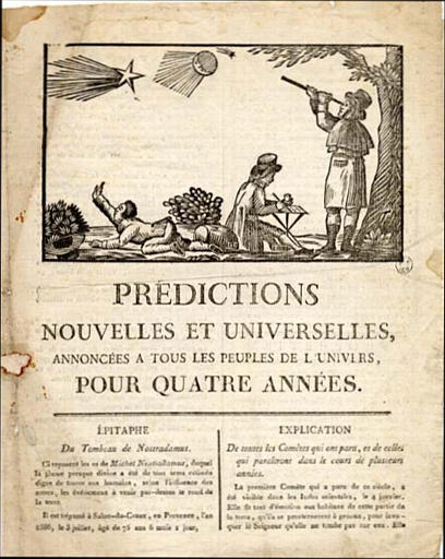 PREDICTIONS / NOUVELLES ET UNIVERSELLES, / ANNONCEES A TOUS LES PEUPLES DE L'UNIVERS (titre inscrit)_0