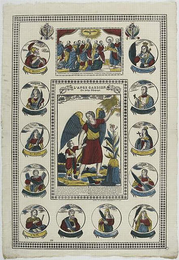 L'ANGE GARDIEN (titre inscrit, français, allemand, gothique)_0
