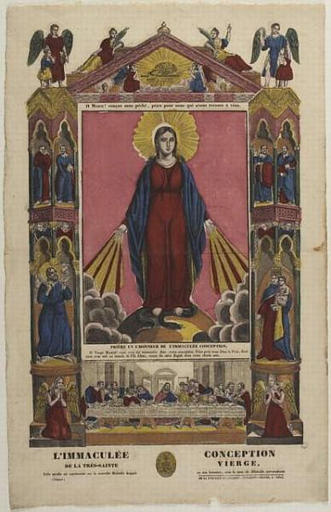 L'IMMACULEE CONCEPTION / DE LA TRES-SAINTE VIERGE. (titre inscrit)_0