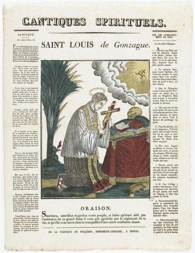 CANTIQUES SPIRITUELS. / SAINT LOUIS de Gonzague. (titre inscrit)_0