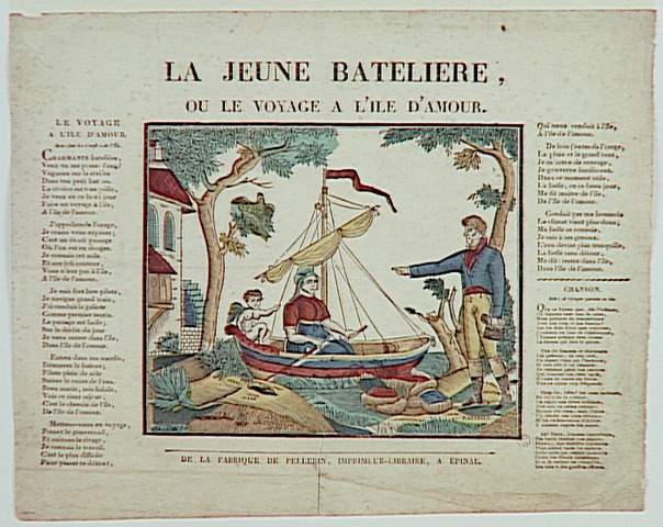 LA JEUNE BATELIERE, / OU LE VOYAGE A L'ILE D'AMOUR. (titre inscrit)_0