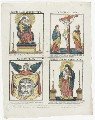 Planche de saintetés (Notre Dame Auxiliatrice. . . Notre Dame de Miséricorde) (titre factice)_0