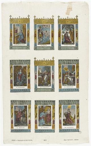 Planche de saintetés (Saint Ignace...Ste. Catherine) (titre factice)_0