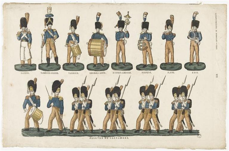 Planche de militaires (sapeur...peloton de grenadier) (titre factice)_0