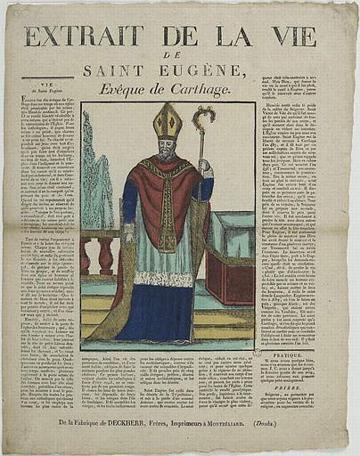EXTRAIT DE LA VIE / DE / SAINT EUGENE, / Evêque de Carthage (titre inscrit)_0