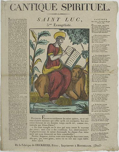 CANTIQUE SPIRITUEL. / SAINT LUC, / 3.me Evangéliste (titre inscrit)_0