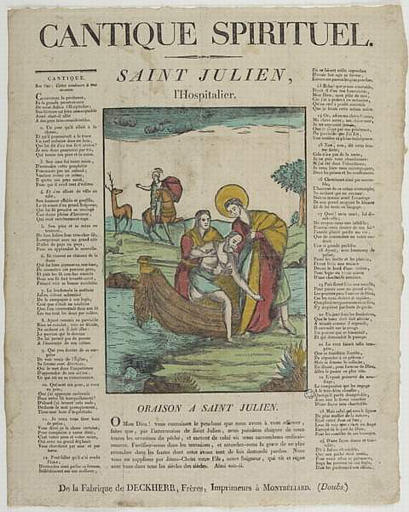 CANTIQUE SPIRITUEL. / SAINT JULIEN, / L'HOSPITALIER (titre inscrit)_0
