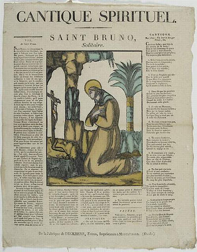 CANTIQUE SPIRITUEL. / SAINT BRUNO, / Solitaire (titre inscrit)_0