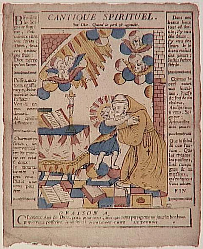 CANTIQUE SPIRITUEL. / SUR L'AIR.QUAND LE PERIL EST AGREABLE. / ST ANTOINE (titre inscrit)_0