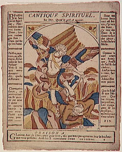 CANTIQUE SPIRITUEL. / SUR L'AIR.QUAND LE PERIL EST AGREABLE. / ST. MICHEL / ORAISON A (titre inscrit)_0