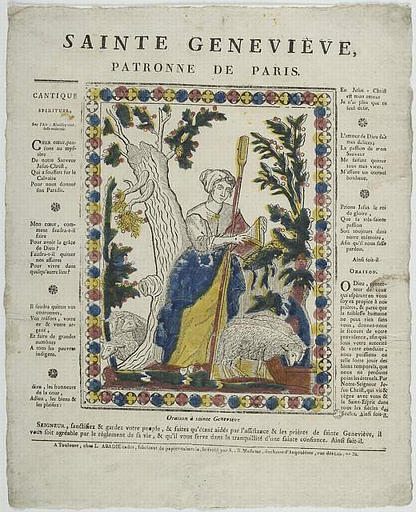 SAINTE GENEVIEVE, / PATRONNE DE PARIS (titre inscrit)_0