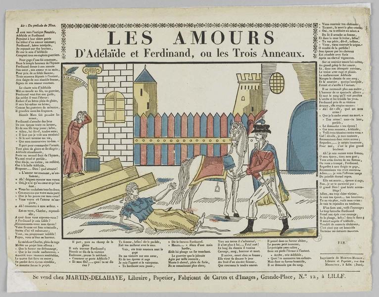 LES AMOURS / D'ADELAIDE ET FERDINAND, OU LES TROIS ANNEAUX. (titre inscrit)_0