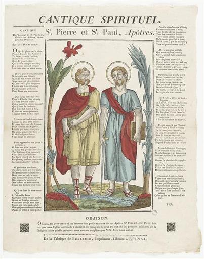 CANTIQUE SPIRITUEL. / ST. Pierre et St. Paul, Apôtres. (titre inscrit)_0
