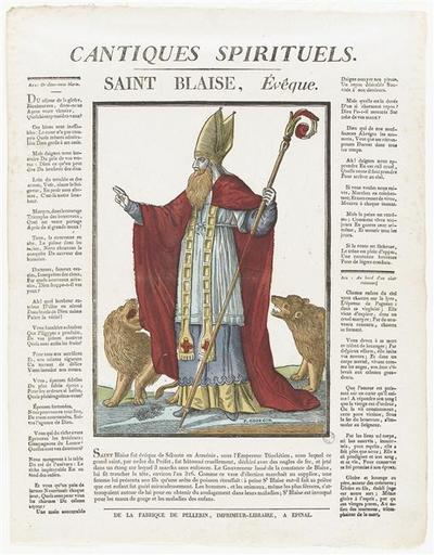 CANTIQUES SPIRITUELS. / SAINT BLAISE, Evêque. (titre inscrit)_0