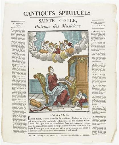 CANTIQUES SPIRITUELS. / SAINTE CECILE, / Patronne des Musiciens. (titre inscrit)_0