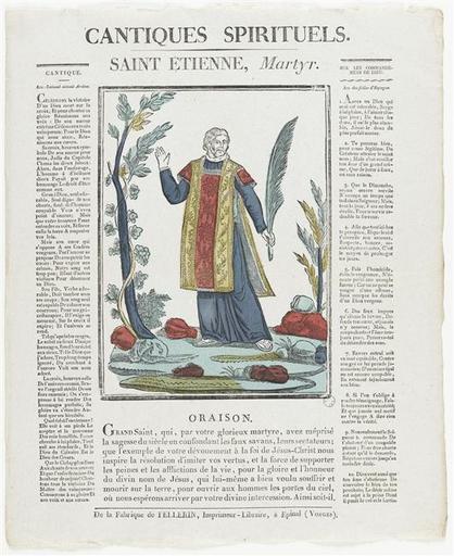 CANTIQUES SPIRITUELS. / SAINT ETIENNE, Martyr. (titre inscrit)_0