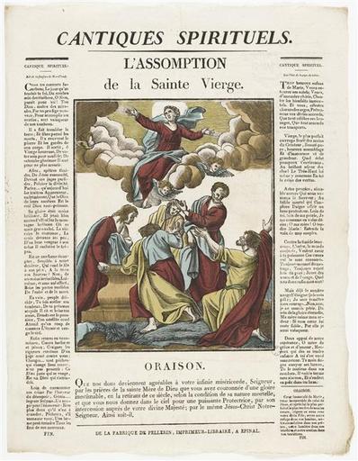 CANTIQUES SPIRITUELS. / L'ASSOMPTION / DE LA Sainte Vierge. (titre inscrit)_0