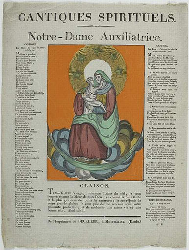 CANTIQUES SPIRITUELS. / Notre-Dame Auxiliatrice (titre inscrit)_0