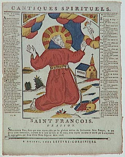 CANTIQUES SPIRITUELS. / SAINT FRANCOIS. / ORAISON (titre inscrit)_0