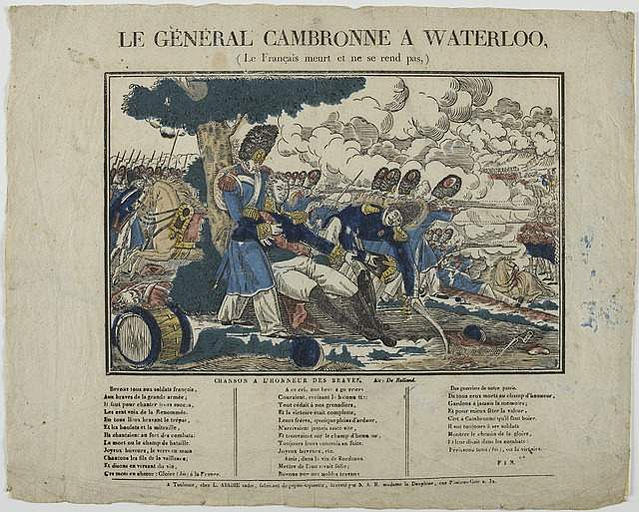 LE GENERAL CAMBRONNE A WATERLOO, / ( Le Français meurt et ne se rend pas, ) (titre inscrit)_0