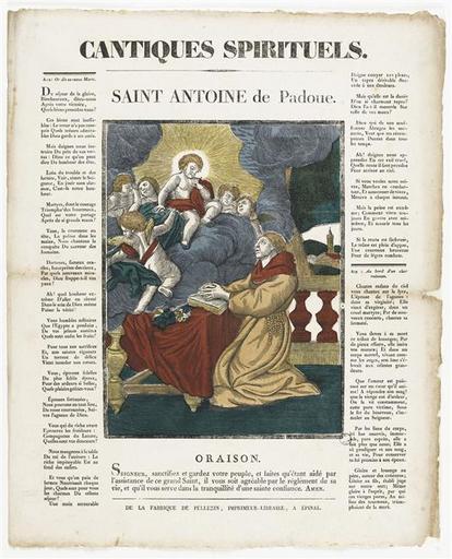 CANTIQUES SPIRITUELS. / SAINT ANTOINE de Padoue. (titre inscrit)_0