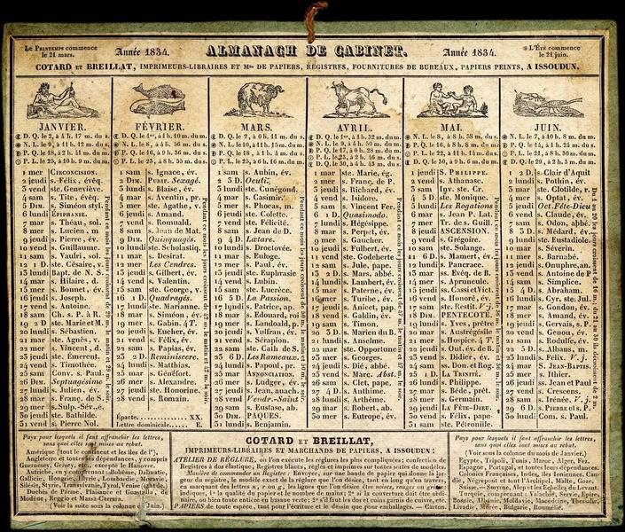 ALMANACH DE CABINET Année 1834 (titre inscrit)_0