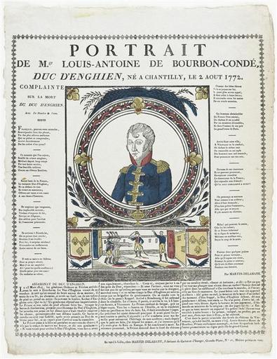PORTRAIT / DE M.gr LOUIS-ANTOINE DE BOURBON-CONDE / DUC D'ENGHIEN, NE A CHANTILLY, LE 2 AOUT 1772 (titre inscrit)_0