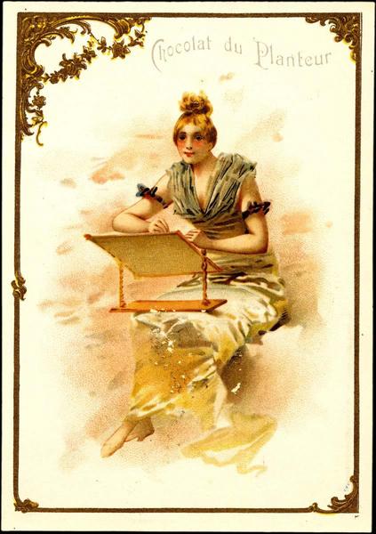 Femme assise devant son métier à tapisserie (titre factice)_0