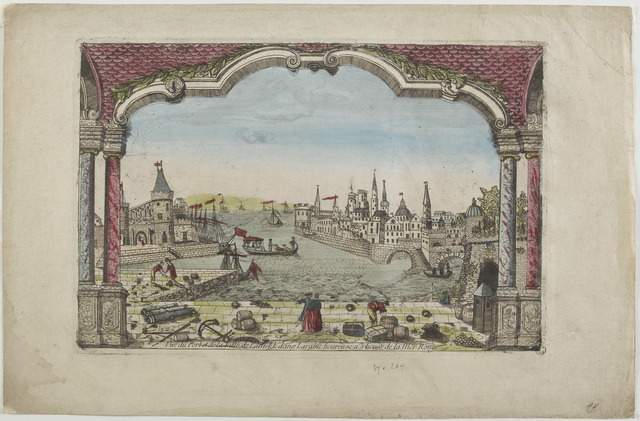 Vue du Port de la Ville de Lamekk dans Larabie heureuse a 5 lieues de la Mer Rouge. (titre inscrit)_0