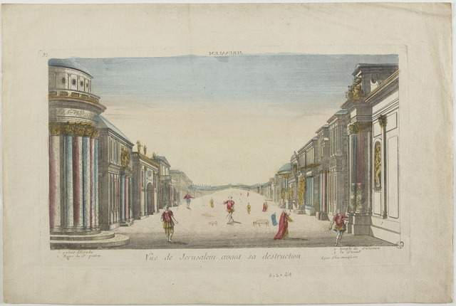 JERUSALEM (titre inscrit, en caractères inversés) ; Vue de Jerusalem avant sa destruction. (titre inscrit)_0
