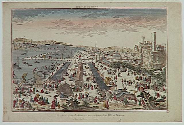 LA FOIRE DE BEAUCAIRE (titre inscrit, en caractères inversés) / Vue de la Foire de Beaucaire, avec une partie de la Ville de Tarascon. (titre inscrit)_0