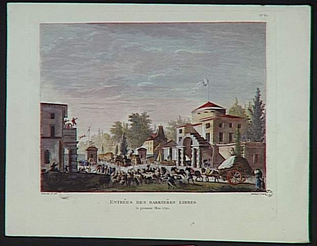 ENTREES DES BARRIERES LIBRES / le premier Mai 1791. (titre inscrit)_0