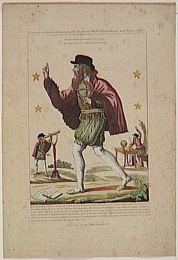 Portrait véritable et remarquable du fameux Michel Nostradamus Astrologue célèbre. (titre inscrit)_0