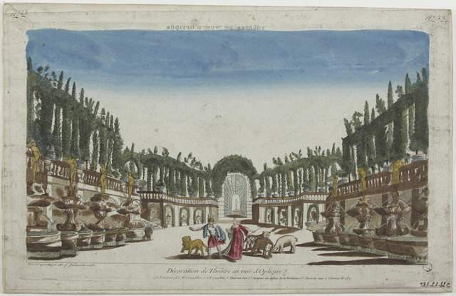 THEATRE EN VUE D'OPTIQUE (titre inscrit, en caractères inversés) / Décoration de Théâtre en vuë d'Optique. (titre inscrit)_0