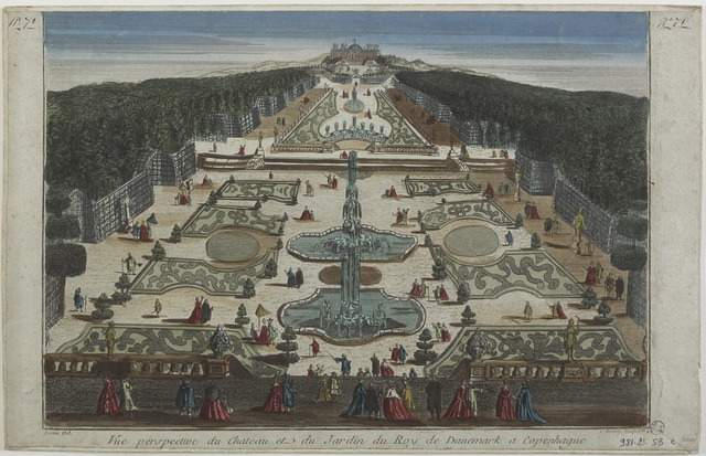 Vue perspective du Chateau et du Jardin du Roy de Danemark a Copenhague (titre inscrit)_0