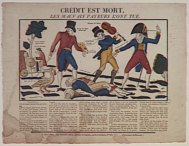 CREDIT EST MORT, / LES MAUVAIS PAYEURS L'ONT TUE. (titre inscrit)_0