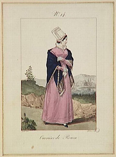 Ouvrière de Rouen (titre inscrit), Louis Marie Lante, 1827 vers