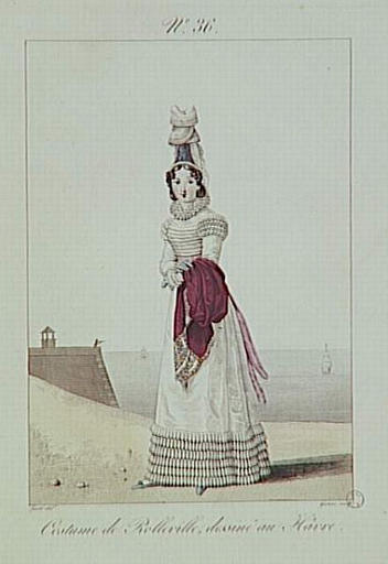 Costume de Rolleville, dessiné au Hâvre (titre inscrit), Louis Marie Lante, 1827 vers