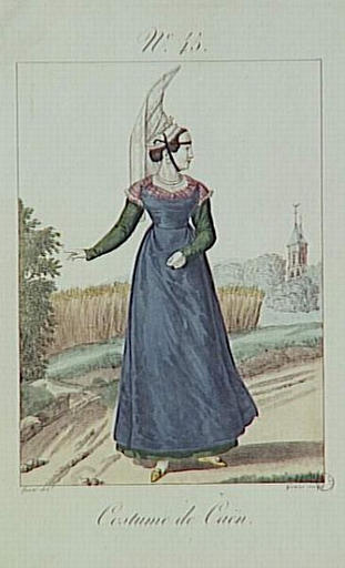 Costume de Caen (titre inscrit), Louis Marie Lante, 1827 vers