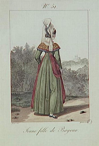 Jeune fille de Bayeux (titre inscrit), Louis Marie Lante, 1827 vers