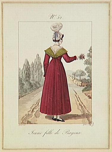 Jeune fille de Bayeux (titre inscrit), Louis Marie Lante, 1827 vers