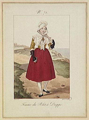 Femme du Polet, à Dieppe (titre inscrit), Louis Marie Lante, 1827 vers